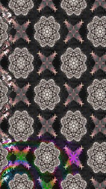 Raster çiçek desenleri çiziyor. Vadinin gri renkli çiçekleri.