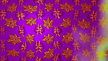 Renkli unsurlarla hareketli arka plan görüntüleri. Çiçekler. Eski model. Bayrak tarzı. Video kaydı. Şablon. Döngü. Kusursuz..