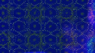 Renkli unsurlarla hareketli arka plan görüntüleri. Çiçekler. Eski model. Bayrak tarzı. Video kaydı. Şablon. Döngü. Kusursuz..