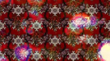 Renkli unsurlarla hareketli arka plan görüntüleri. Çiçekler. Eski model. Bayrak tarzı. Video kaydı. Şablon. Döngü. Kusursuz..