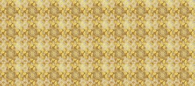 Raster altın desen. Kusursuz altın desenli bukleler. Doğu tarzı arabesk. Altın elementli bej, sarı ve nötr renkler. Raster illüstrasyonu.