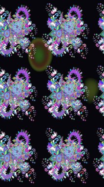 Küçük çiçekte güzel bir desen. Robot resim. Moda baskıları için zarif bir şablon. Motley illüstrasyonu. Çiçekli bahar çiçekleri. Küçük renkli çiçekler..