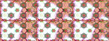 Kusursuz süs izi. Etnik Mandala havlusu. Raster Henna tarzı. Tebrik kartı geçmişi, boyama kitabı, arkaplan ve tekstil için kullanılabilir. Sınır Hindistan çiçek desenli paisley patentli.