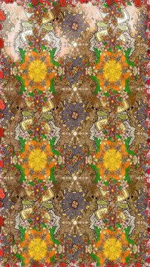 Yapraklı çizim şekli. Şirin, zarif çiçekler Raster illüstrasyonu. Poster ya da kapak için arka plan. Davetiye ve kartpostal tasarımı için dekoratif çiçek unsurları. Tekstil için figür.