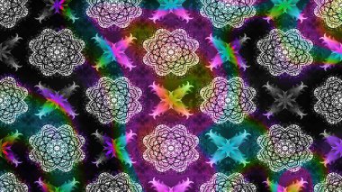 Soyut etnik raster çizim kalıbı. Kabile sanatı boho baskısı, klasik çiçek arkaplanı. Arkaplan dokusu, duvar kağıdı, mavi ve siyah renkli çiçek teması.