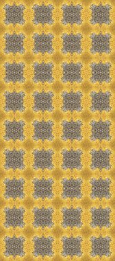 Barok tarzında kusursuz bir doğulu süsü. Sarı, gri ve bej renklerde ve altın elementlerle geleneksel klasik altın sarısı desen.