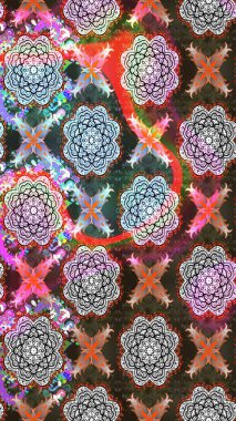 Çiçekli çiçek deseni, suluboya. Renkli Bahar Teması eskiz kalıbı. Düz Çiçek Elementleri Tasarımı. Raster illüstrasyonu. Gri ve kahverengi renkte çiçekler.