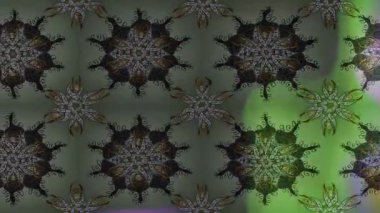 Renkli unsurlarla hareketli arka plan görüntüleri. Çiçekler. Eski model. Bayrak tarzı. Video kaydı. Şablon. Döngü. Kusursuz..