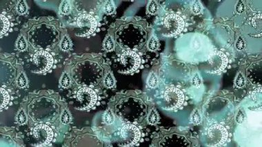 Renkli unsurlarla hareketli arka plan görüntüleri. Çiçekler. Eski model. Bayrak tarzı. Video kaydı. Şablon. Döngü. Kusursuz..