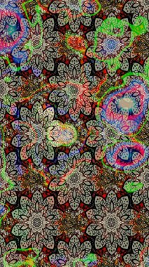 Renkli Yaz Temalı eskiz kalıbı. Düz Çiçek Elementleri Tasarımı. Gri ve nötr renkte çiçekler. Raster illüstrasyonunda çiçek deseni çizimi.