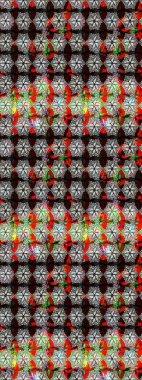 Halk tarzı. Moda baskıları için zarif bir şablon. Modern çiçek arkaplanı. Parlak renkli çiçekleri olan ve siyah ve nötr renklerde yaprakları olan inanılmaz bir çiçek deseni..