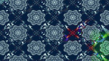 Küçük çiçekli şirin bir desen. Çiçek ve yapraklı çiçek deseni. Raster illüstrasyonu.