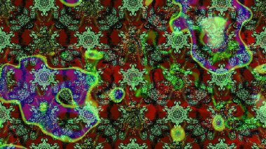 Düz Çiçek Elementleri Tasarımı. Raster illüstrasyonu. Çiçekli çiçek deseni, suluboya. Kahverengi ve yeşil renkli çiçekler. Renkli Bahar Teması çizim şablonu.