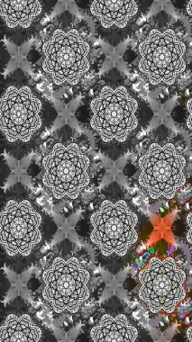 Çiçekler suluboya eskiz deseni. Raster Stili kumaş deseni.