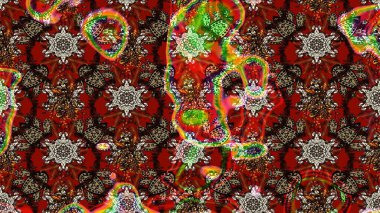 Organik motif arka planı. Çizim kalıbı. Ultraviyole kumaş deseni. Raster illüstrasyonu.