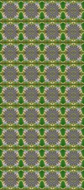 Damask kusursuz yinelenen arkaplan. Doku arka planında altın duvar kâğıdı. Barok tarzında altın çiçekli süs. Gri, yeşil ve nötr renklerde altın element.