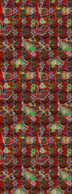 Kırmızı ve kahverengi renkte çiçekler. Tropik çiçek desenleri. Raster illüstrasyonu.