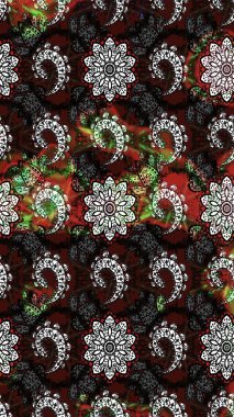 Tropik çiçekler. Gömlek, arka plan modelini çiz. Kahverengi ve siyah renkte çiçekler.