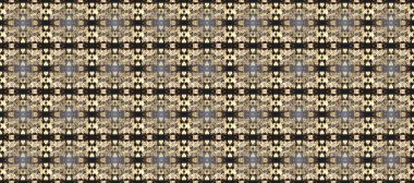 Altın desenli çiçek dekoru. Kahverengi, gri ve bej renklerde altın element. Doğu tarzı element. Davetiyeler, kartlar, web sayfası için Raster illüstrasyon. Çizgi sanatı tasarım şablonu için sınırsız sınır.