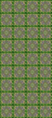 Tarafsız, gri ve yeşil renklerde altın element. Çizgi sanatı tasarım şablonu için kusursuz sınır. Doğu tarzı element. Altın desenli çiçek dekoru. Davetiyeler, kartlar, web sayfası için Raster illüstrasyonu