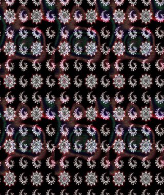 Raster Yumuşak kumaş deseni. Çiçekli siyah ve kahverengi eskiz deseni. Raster çiçek izi. Klasik taslak çizimi.