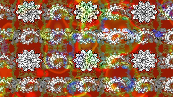 Çiçek deseni. Raster illüstrasyonu. Şatafatlı bahar bahçesi dokusu. Çiçek çizimi arkaplanı.