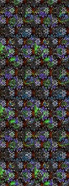 Küçük çiçekteki sevimli çiçek deseni. Siyah ve gri renkte çiçekler.