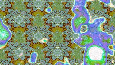 Raster illüstrasyonu. Egzotik çiçekler, yeşil ve mavi renkler üzerine botanik ve parlak klasik doğa. Klasik tropikal doğal elementlerin suluboya seti.