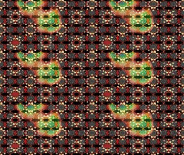 Raster Illustrasyon 'daki Çiçek Deseni' nin son moda çizimi. Renkli Yaz Temalı eskiz kalıbı. Güzel kumaş deseni. Düz Çiçek Elementleri Tasarımı.