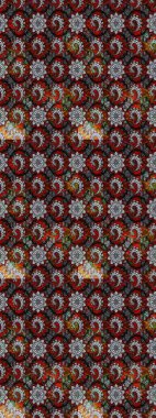 Süslü kumaş deseni. Raster illüstrasyonundaki çiçek desenli çizim. Düz Çiçek Elementleri Tasarımı. Renkli Bahar Teması çizim şablonu.