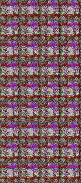 Etnik Mandala süsü. Raster Henna dövme stili. Tekstil, tebrik kartı, boyama kitabı, telefon kılıfı baskısı için kullanılabilir. Hint çiçekli desenli şal desenli..