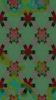 Motley illüstrasyonu. Çiçekli bahar çiçekleri. Moda baskıları için zarif bir şablon. Küçük renkli çiçekler. Küçük çiçekte şirin desenler.