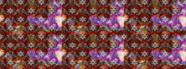 Raster illüstrasyonu. Kahverengi renklerde. Kahverengi renkte kahverengi papatya deseni.