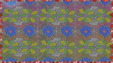 Modaya uygun kumaş deseni. Raster illüstrasyonu. Kusursuz Tony kumaş deseni. Küçük çiçekte sevimli çiçek deseni var..