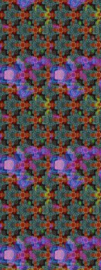 Mavi renkte güzel bir tekstil. Raster illüstrasyonu. Suluboya çiçekli çiçek deseni.