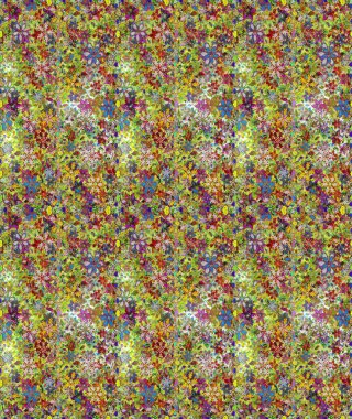 Raster - stok. Yeşil ve nötr çiçekli kusursuz desen, suluboya çiçek deseni, şirin çiçek, duvar kağıdı, kart veya kumaş için fayanslı.