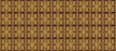 Bej, kahverengi ve sarı renklerde klasik, klasik, kusursuz desenler. Barok tarzında kusursuz bir doğulu süsü..