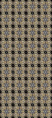 Kusursuz damaske klasik altın desen. Altın rengi ve altın elementler üzerinde altın pürüzsüz desen. Tekrarlayan elementlerle soyut arkaplan oluşturun. Raster illüstrasyonu.