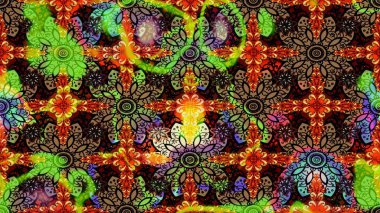 Raster Güzel kumaş deseni. Raster suluboya deseni, narin çiçekler, siyah çiçekler, tebrik kartı şablonu..