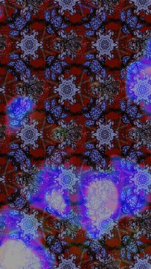 Düz Çiçek Elementleri Tasarımı. Raster illüstrasyonundaki çiçek desenli çizim. Renkli Bahar Teması eskiz kalıbı. Mor ve kahverengi renkte çiçekler.