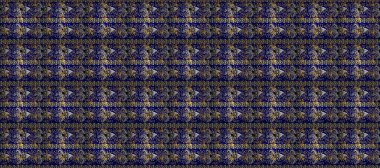 Arkaplan, kumaş, altın duvar kağıdı. Altın pürüzsüz desen. Mavi ve gri renklerdeki altın desenli altın elementler. Düz elle çizilmiş vintage koleksiyonu.