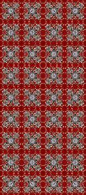 Altın elementli kırmızı, gri ve kahverengi renklerde klasik, pürüzsüz desen. Raster illüstrasyonu.