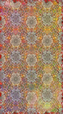 Güzel kumaş deseni. Raster suluboya deseni, narin çiçekler, bej ve kahverengi çiçekler, tebrik kartı şablonu..