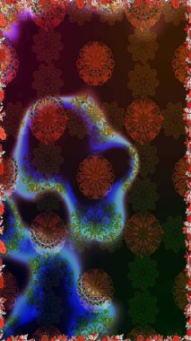 Kusursuz çiçek deseni duvar kâğıdı olarak kullanılabilir. Kahverengi ve gri renkli çiçekler. Raster illüstrasyonu.