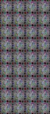 Renkli Bahar Temalı Kusursuz Arkaplan. Raster illüstrasyonu. Düz Çiçek Elementleri Tasarımı. Gri ve nötr renkte çiçekler. Çiçekli, suluboya desenli kusursuz çiçek deseni.