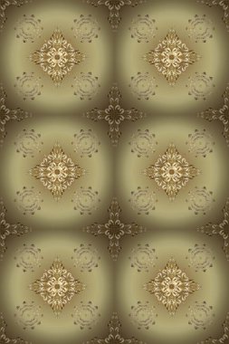 Sembol bayramı, yeni yıl kutlamaları, altın desenler. Kış kar dokusu duvar kağıdı. Tarafsız ve bej renklerde altın kar taneleri. Noel altın kar taneleri kusursuz desen.