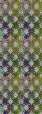 Düz Çiçek Elementleri Tasarımı. Yeşil renkte zarif çiçek buketi suluboya. Renkli Bahar Temalı Kusursuz Arkaplan. Raster illüstrasyonu.