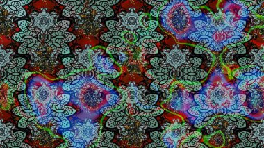 Mavi renkte güzel çiçekli eskiz deseni, suluboya çiçek deseni, duvar kağıdı, kart ya da kumaş için fayanslı. Raster..