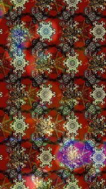 Renkli Bahar Teması eskiz kalıbı. Güzel çiçek deseni. Düz Çiçek Elementleri Tasarımı. Çiçekler kahverengi, kırmızı ve gri renklerde.