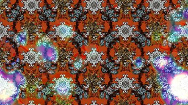 Raster illüstrasyonu. El çizimi. Çiçekli, yapraklı, çiçek desenli çizim..